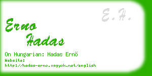 erno hadas business card