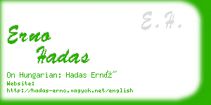 erno hadas business card